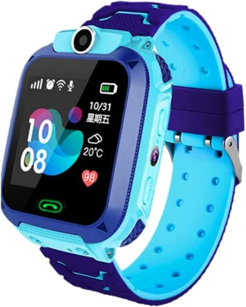 Elterazon Q12 Smart Watch Latest Model GPS Compatible with iOS for Kids Android 1.45 Inch Waterproof & Anti-Lossless Blue